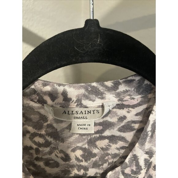 All Saints Women’s Clary Pattern Dress Sleeveless Mini Size Small Pink/Gray Sml - Picture 8 of 9